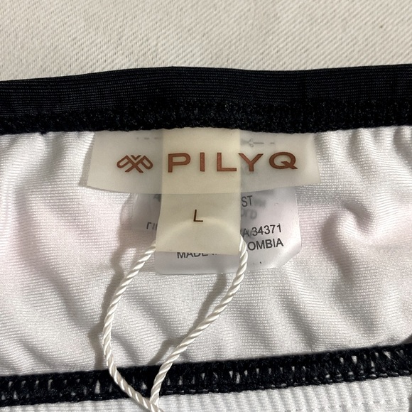 PILYQ Women's Color Block Banded Full Bikini Bottom Size L - Picture 3 of 4